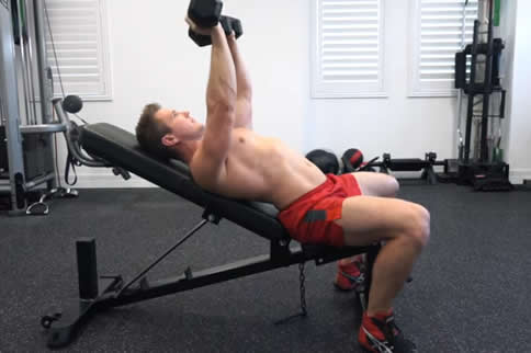 Incline dumbbell raise
