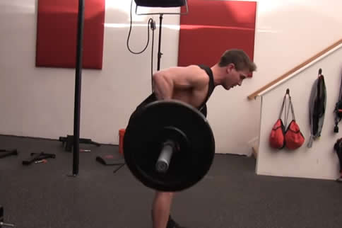Barbell bent over row
