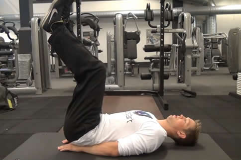 Supine leg raise